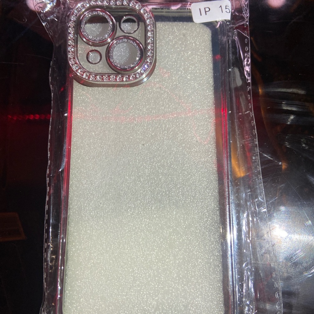 Glitter Silver Phone Case for iPhone 15